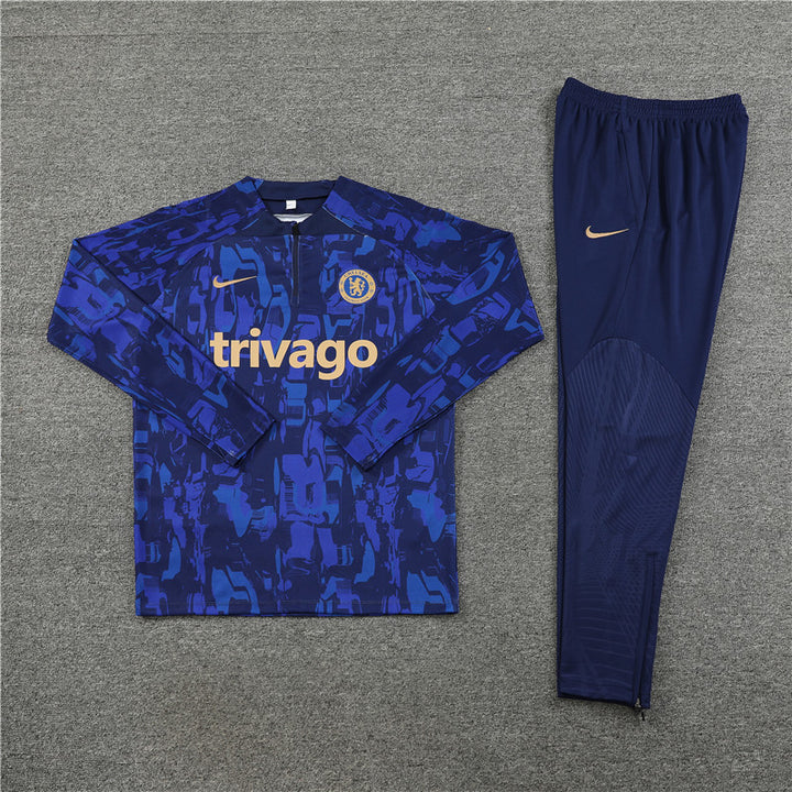 Chelsea 1/4 Zip Tracksuit - Blue Camo